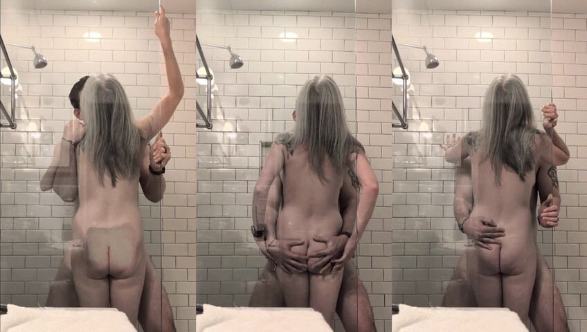 Petite amateur fucked in shower