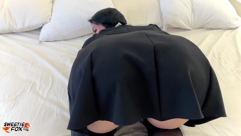 Sweetie Fox - Cosplay Wednesday Addams or Worship Ass