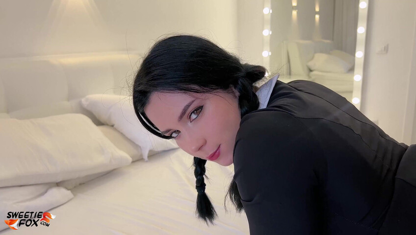 Sweetie Fox - Cosplay Wednesday Addams or Worship Ass