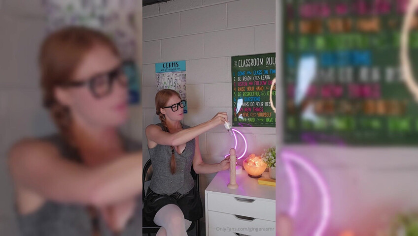 Ginger ASMR - 19 July 2025 - Teacher Explains Male Anatomy with 10 inch Dildo