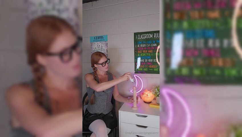 Ginger ASMR - 19 July 2025 - Teacher Explains Male Anatomy with 10 inch Dildo
