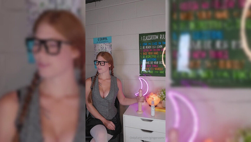 Ginger ASMR - 19 July 2025 - Teacher Explains Male Anatomy with 10 inch Dildo