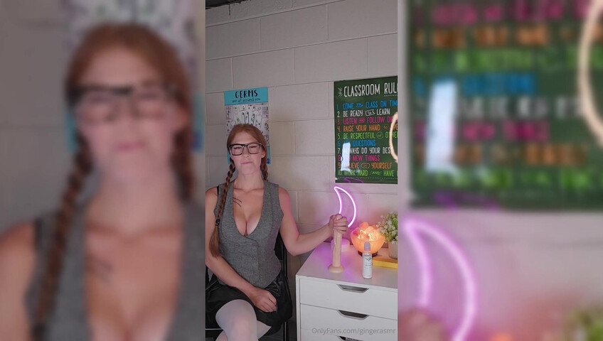 Ginger ASMR - 19 July 2025 - Teacher Explains Male Anatomy with 10 inch Dildo