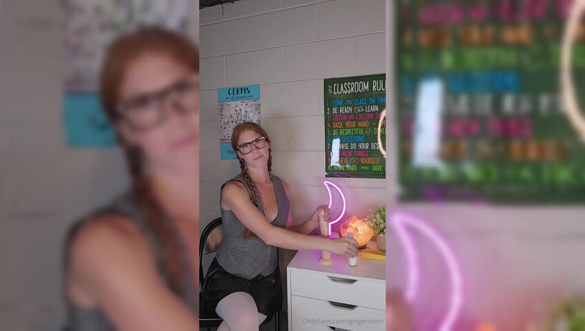 Ginger ASMR - 19 July 2025 - Teacher Explains Male Anatomy with 10 inch Dildo