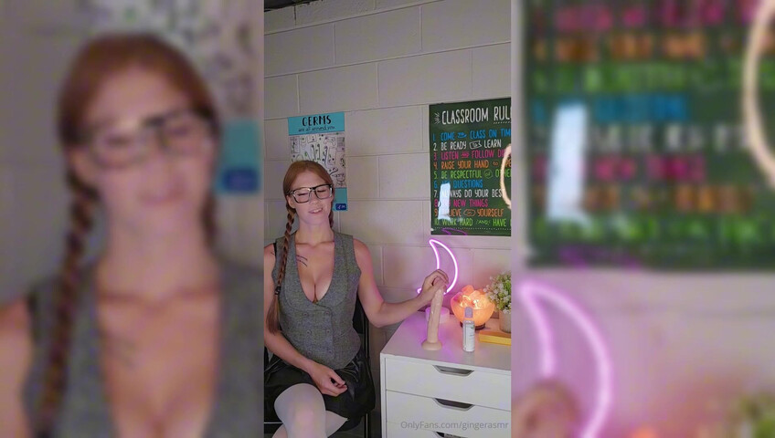 Ginger ASMR - 19 July 2025 - Teacher Explains Male Anatomy with 10 inch Dildo