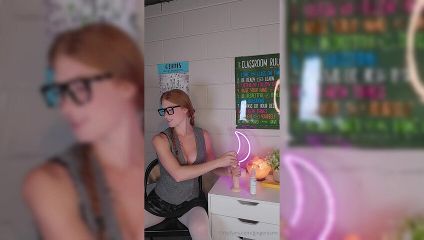 Ginger ASMR - 19 July 2025 - Teacher Explains Male Anatomy with 10 inch Dildo