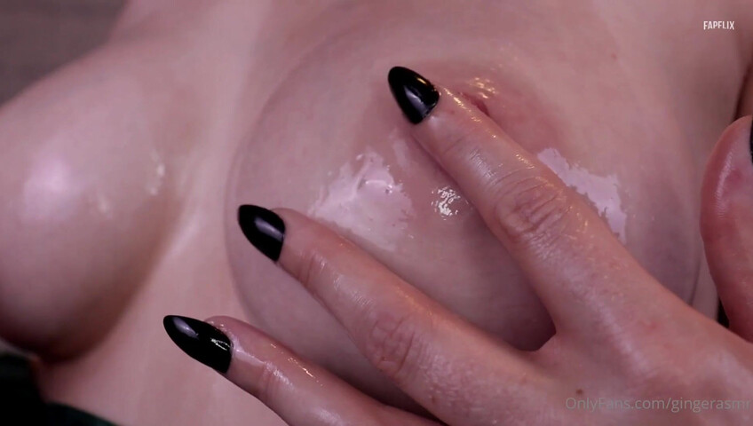 Ginger Asmr - Oiled tits and nipple play