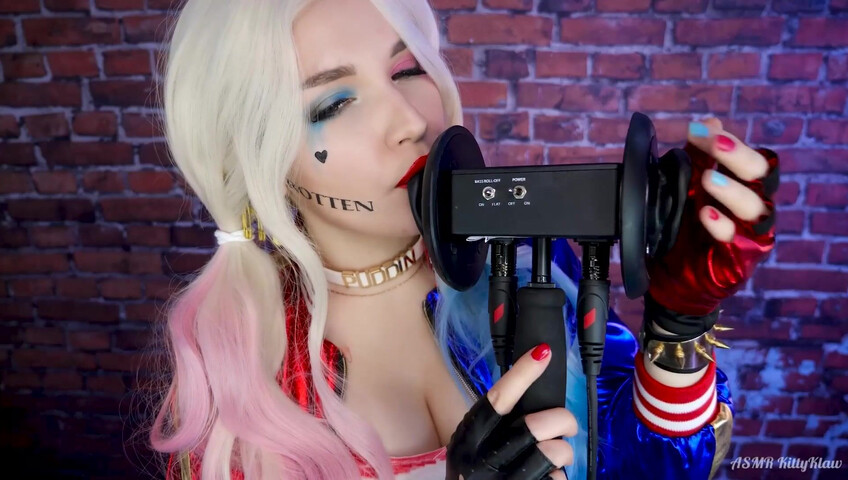 Kitty Klaw ASMR - Harley Quinn Licking & Mouth sounds