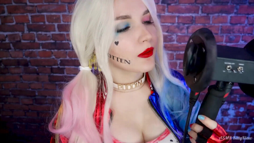 Kitty Klaw ASMR - Harley Quinn Licking & Mouth sounds