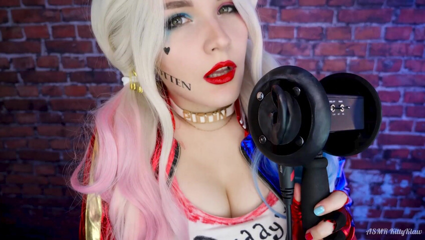 Kitty Klaw ASMR - Harley Quinn Licking & Mouth sounds