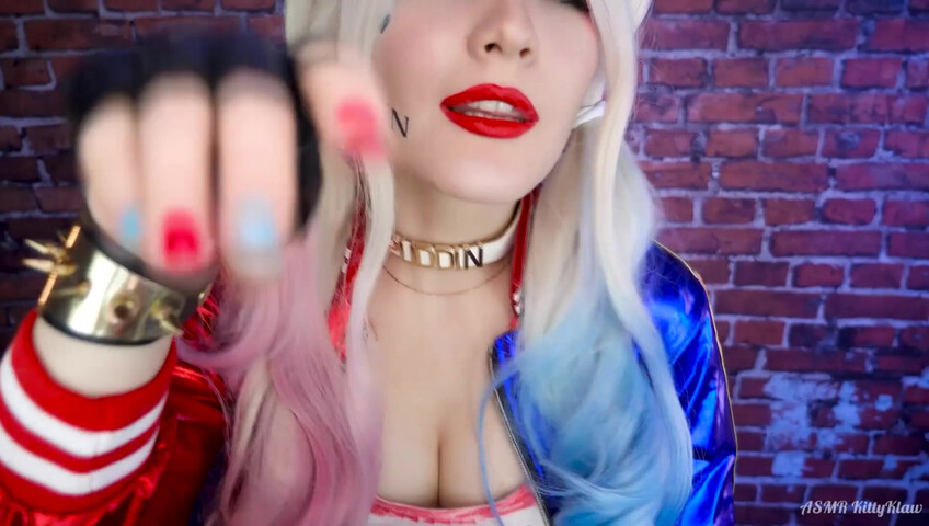 Kitty Klaw ASMR - Harley Quinn Licking & Mouth sounds