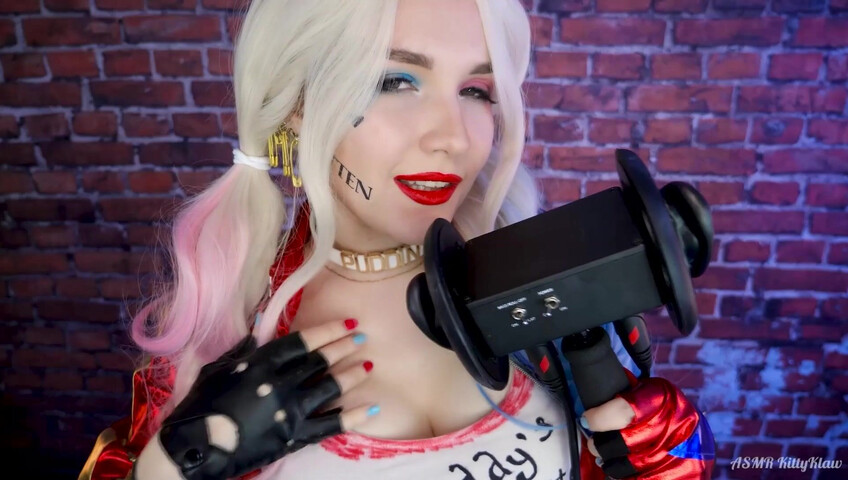 Kitty Klaw ASMR - Harley Quinn Licking & Mouth sounds