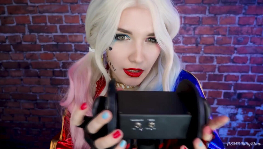 Kitty Klaw ASMR - Harley Quinn Licking & Mouth sounds