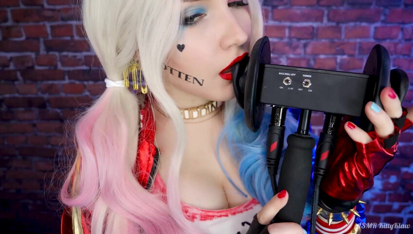 Kitty Klaw ASMR - Harley Quinn Licking & Mouth sounds