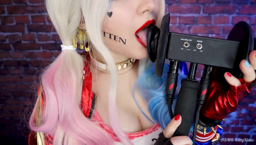 Kitty Klaw ASMR - Harley Quinn Licking & Mouth sounds