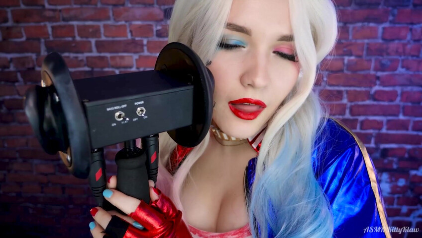 Kitty Klaw ASMR - Harley Quinn Licking & Mouth sounds