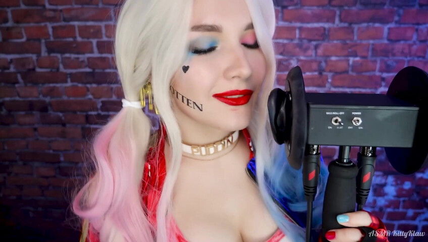 Kitty Klaw ASMR - Harley Quinn Licking & Mouth sounds
