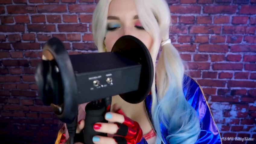 Kitty Klaw ASMR - Harley Quinn Licking & Mouth sounds