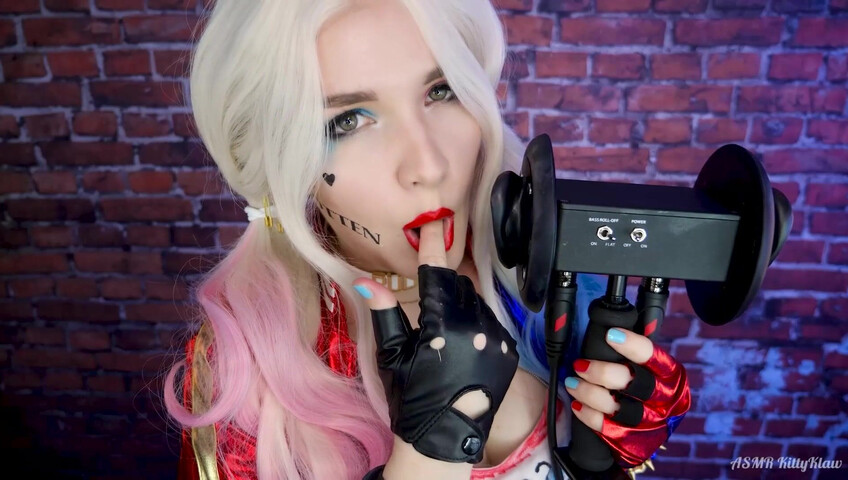 Kitty Klaw ASMR - Harley Quinn Licking & Mouth sounds