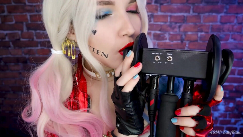 Kitty Klaw ASMR - Harley Quinn Licking & Mouth sounds