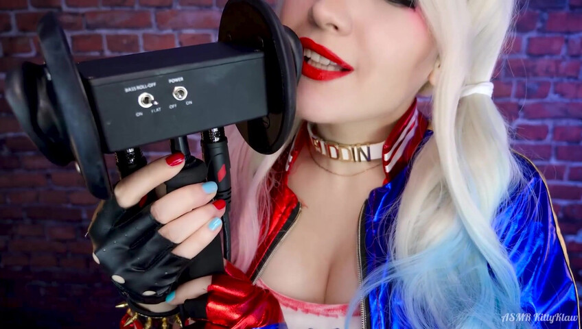 Kitty Klaw ASMR - Harley Quinn Licking & Mouth sounds