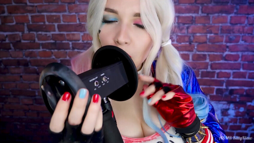 Kitty Klaw ASMR - Harley Quinn Licking & Mouth sounds