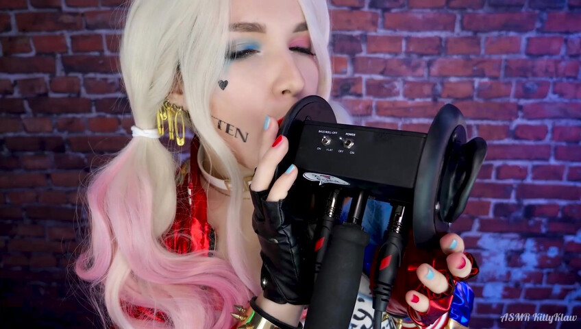 Kitty Klaw ASMR - Harley Quinn Licking & Mouth sounds