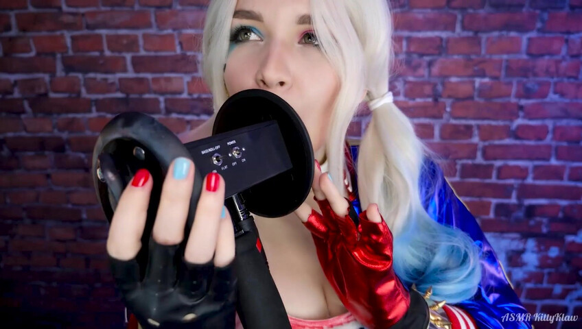 Kitty Klaw ASMR - Harley Quinn Licking & Mouth sounds