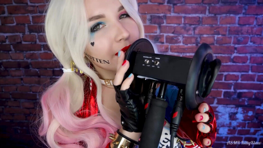 Kitty Klaw ASMR - Harley Quinn Licking & Mouth sounds