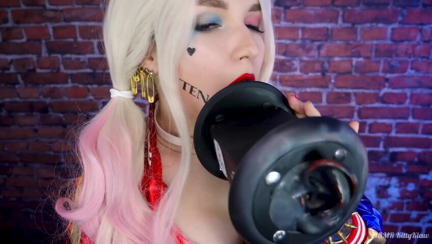 Kitty Klaw ASMR - Harley Quinn Licking & Mouth sounds