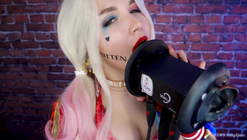 Kitty Klaw ASMR - Harley Quinn Licking & Mouth sounds