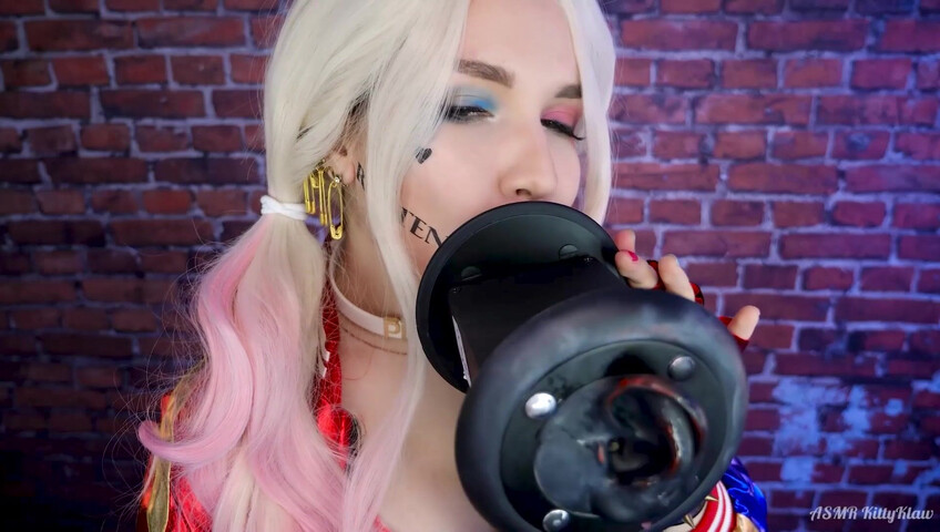 Kitty Klaw ASMR - Harley Quinn Licking & Mouth sounds