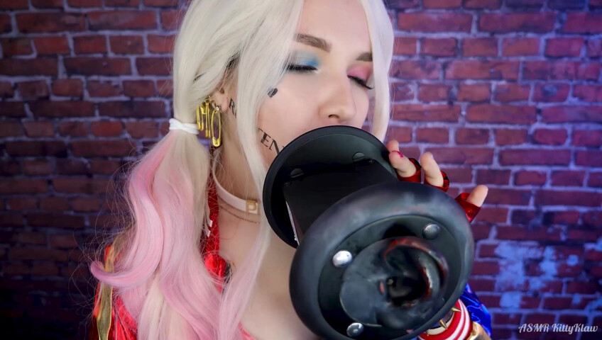 Kitty Klaw ASMR - Harley Quinn Licking & Mouth sounds