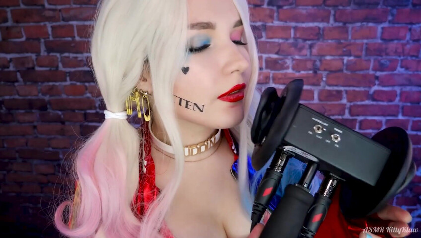 Kitty Klaw ASMR - Harley Quinn Licking & Mouth sounds