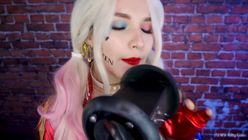 Kitty Klaw ASMR - Harley Quinn Licking & Mouth sounds
