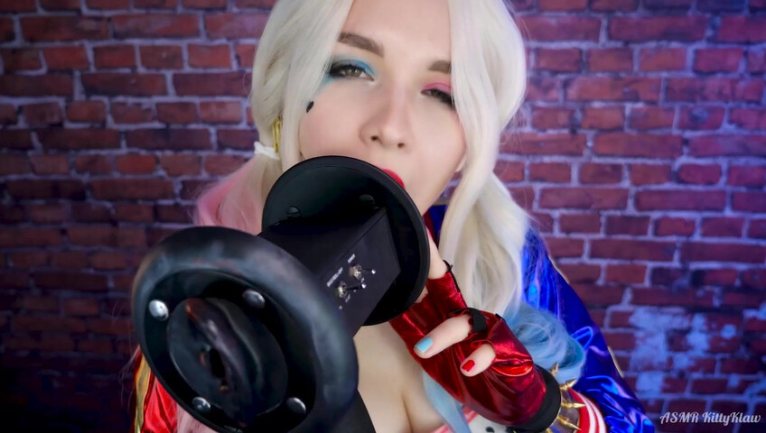 Kitty Klaw ASMR - Harley Quinn Licking & Mouth sounds