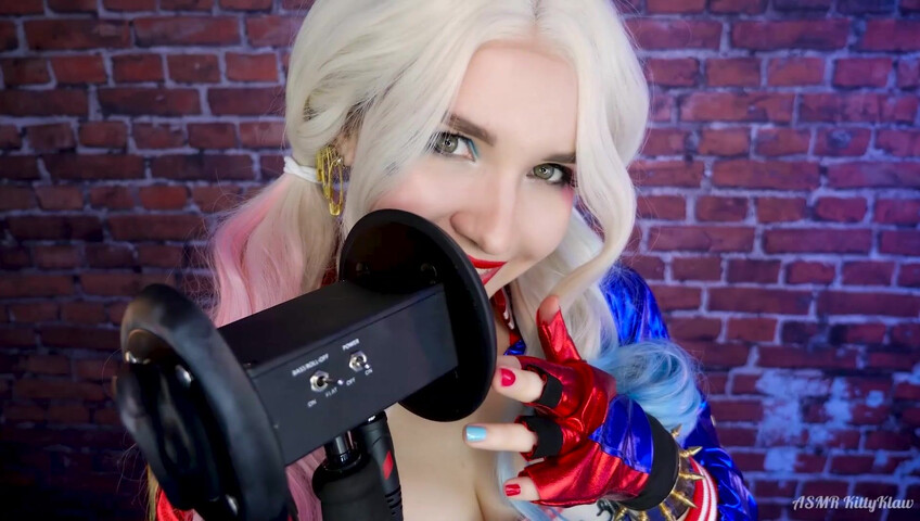 Kitty Klaw ASMR - Harley Quinn Licking & Mouth sounds