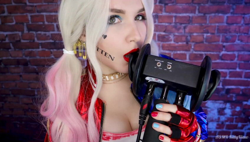 Kitty Klaw ASMR - Harley Quinn Licking & Mouth sounds