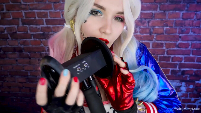 Kitty Klaw ASMR - Harley Quinn Licking & Mouth sounds