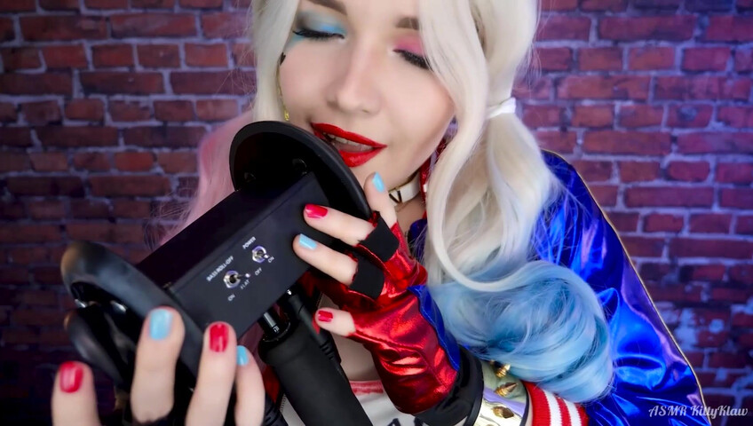 Kitty Klaw ASMR - Harley Quinn Licking & Mouth sounds
