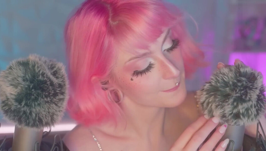 Mewlies ASMR - (Hyper Satisfying) Breathy Inaudibles & Fluffy Ear Attention