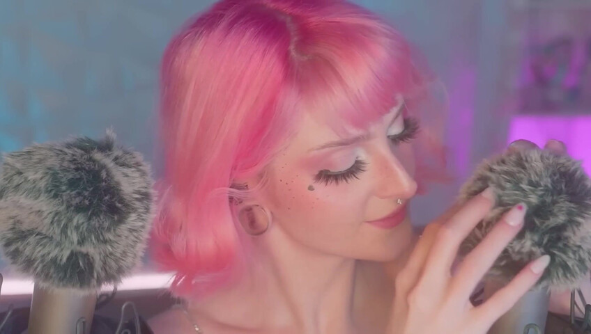 Mewlies ASMR - (Hyper Satisfying) Breathy Inaudibles & Fluffy Ear Attention