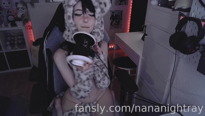 NanaNightRay - Fuzzy Bear Ear Licking ASMR