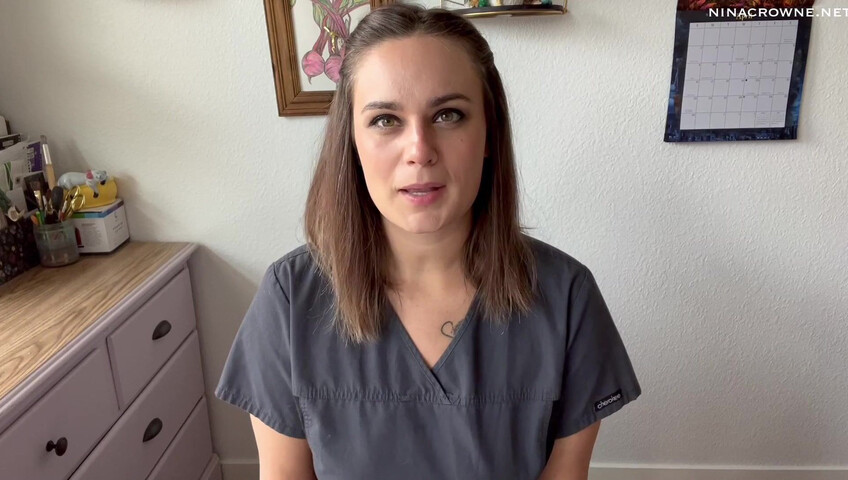 Nina Crowne - Angry Nurse Gloved Handjob