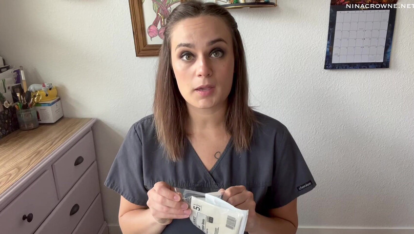 Nina Crowne - Angry Nurse Gloved Handjob