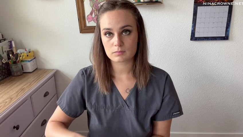 Nina Crowne - Angry Nurse Gloved Handjob