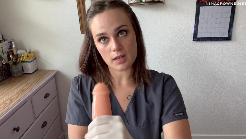 Nina Crowne - Angry Nurse Gloved Handjob