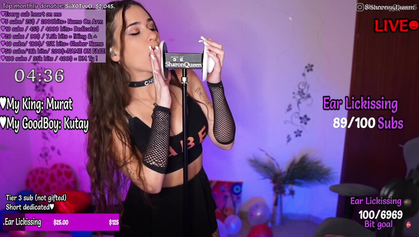 SharonQueen ASMR - Sexy Ear Licking