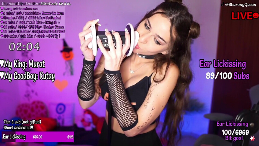 SharonQueen ASMR - Sexy Ear Licking