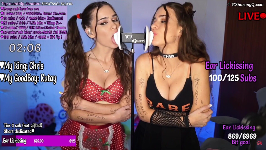SharonQueen ASMR - Sexy Ear Licking